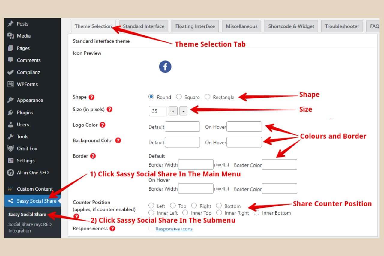 how to use the sassy social share plugin