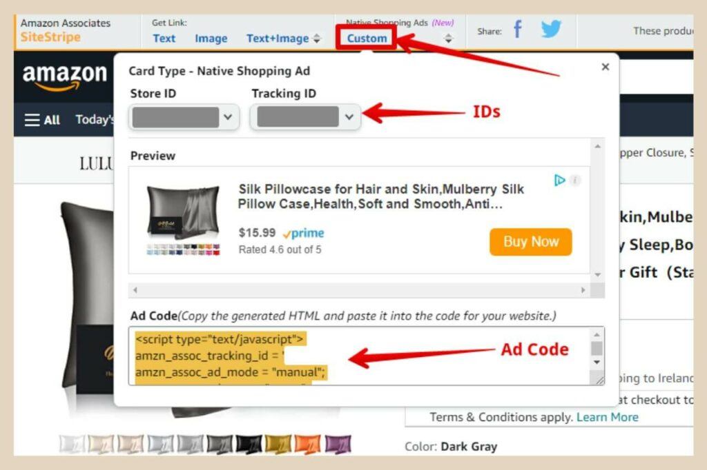 sitestripe native shopping ads