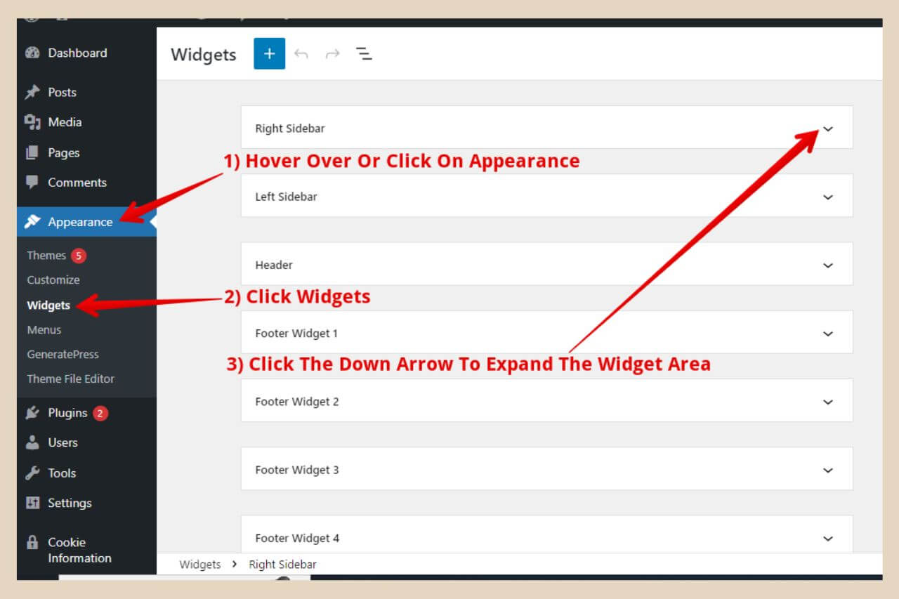 how to add an about me widget to a wordpress sidebar