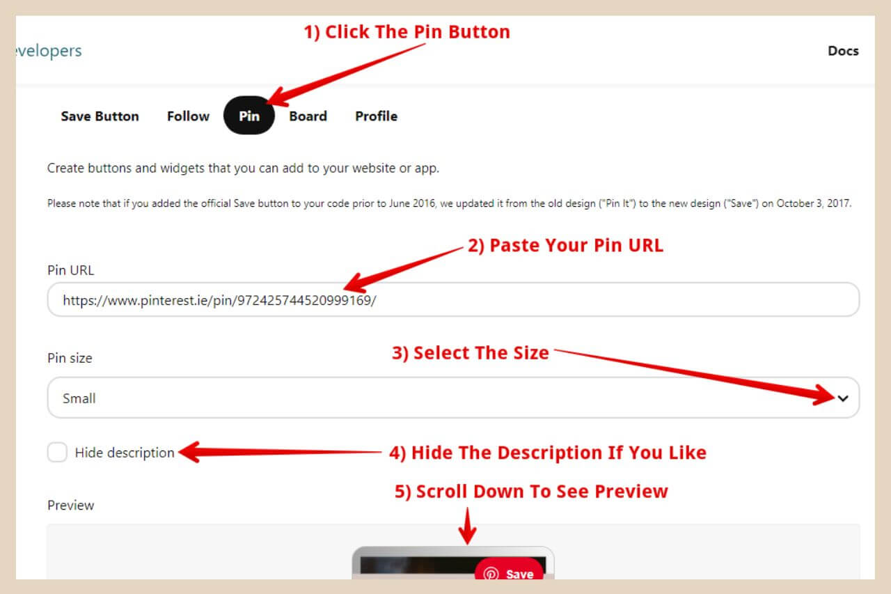 pinterest widget builder pin