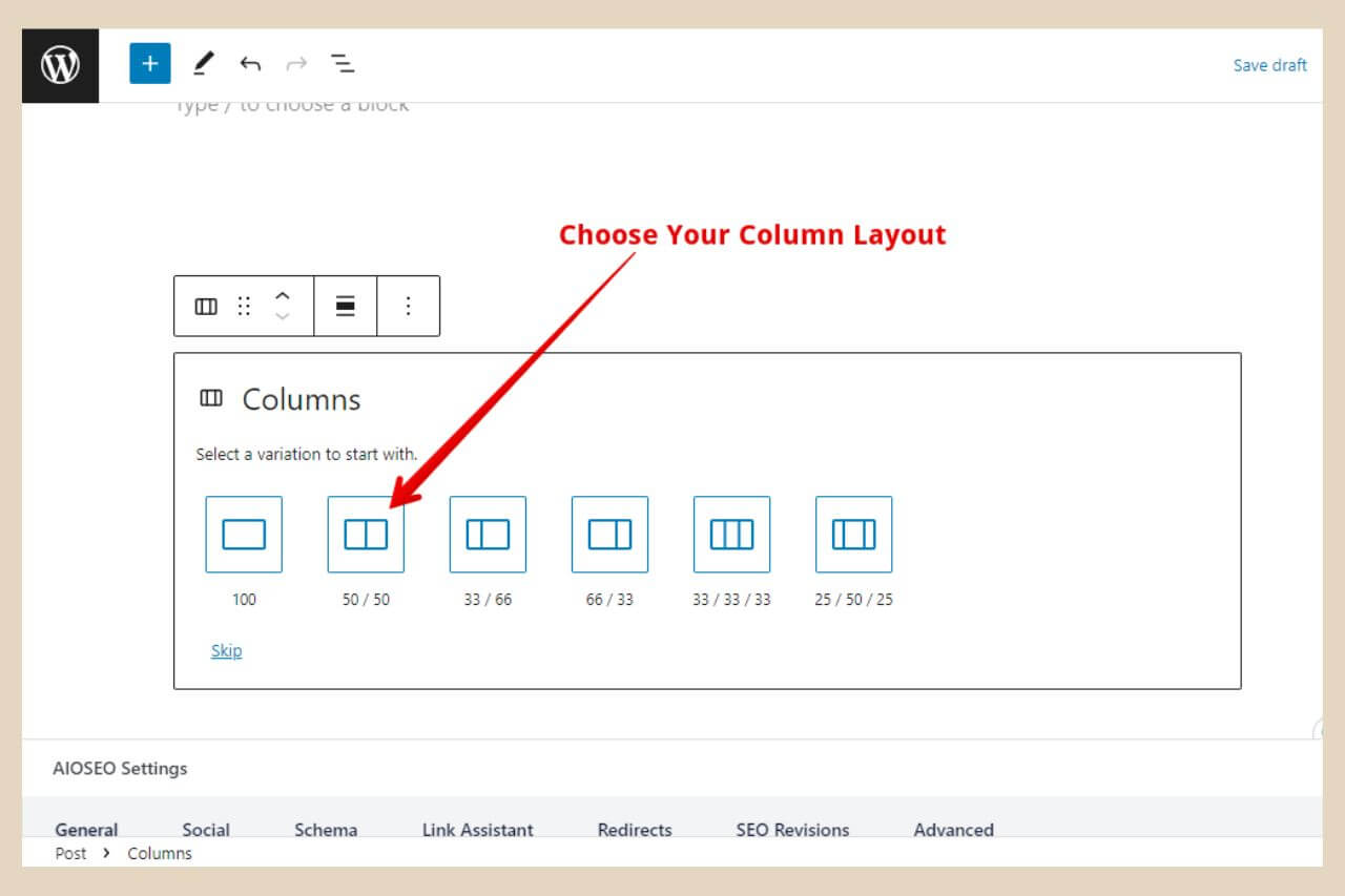 column layout