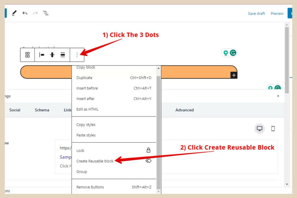 create a reusable block