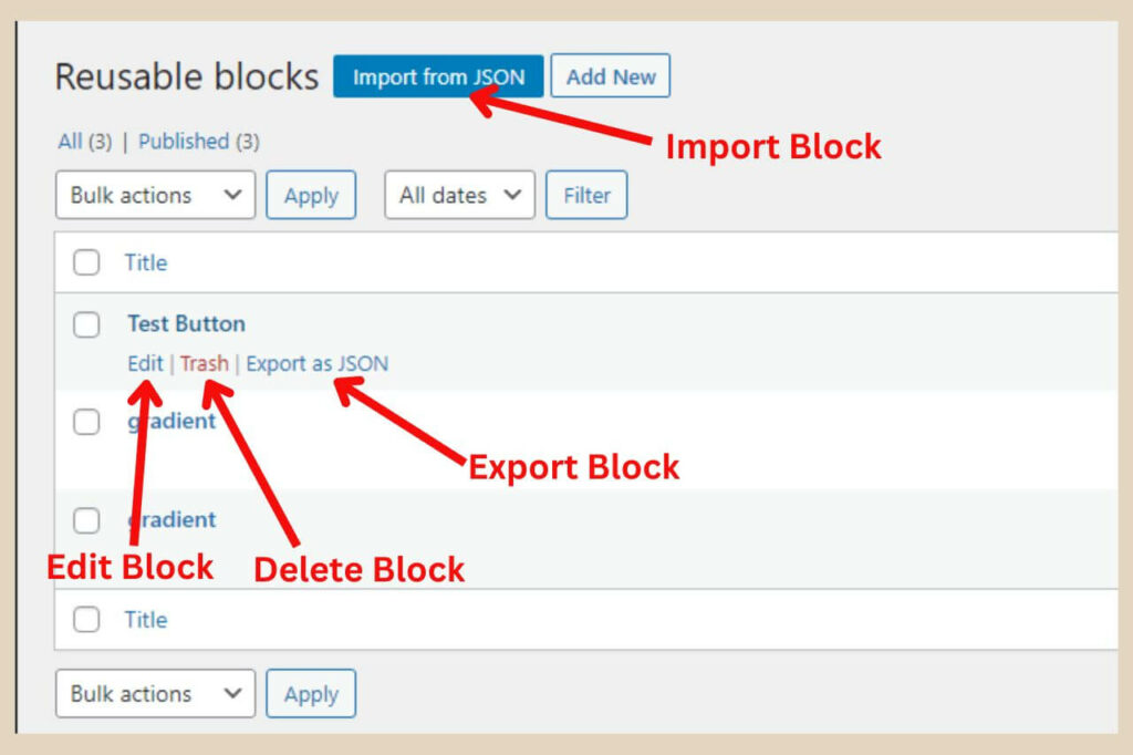 edit your reusable block