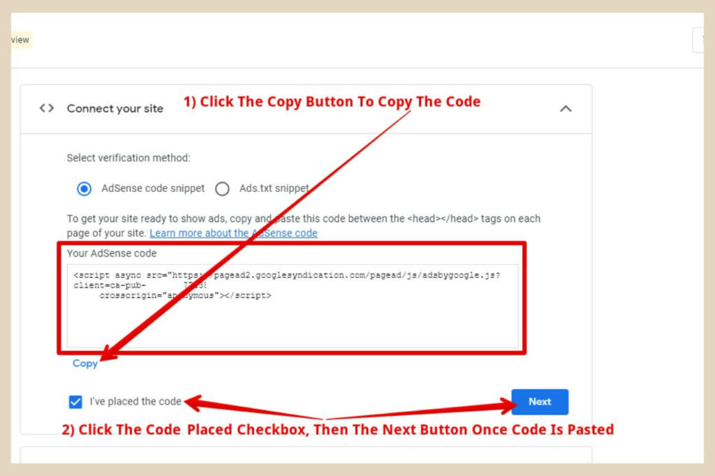 google adsense code