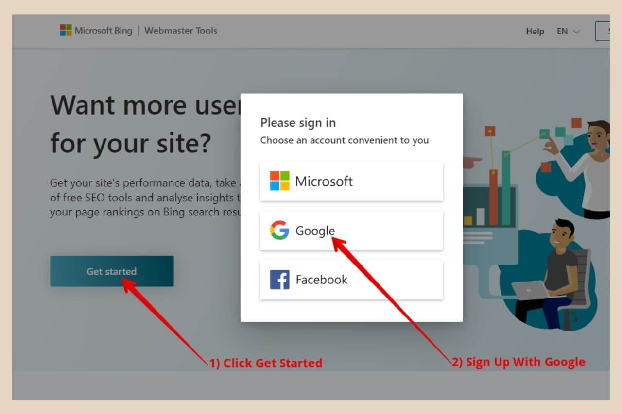 how to set up bing webmaster tools