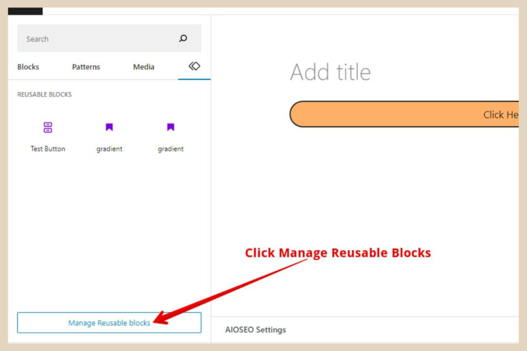 manage your reusable blocks