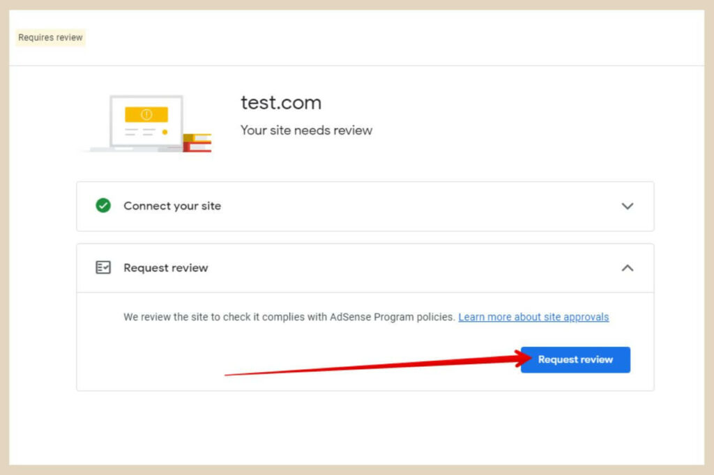 request adsense review
