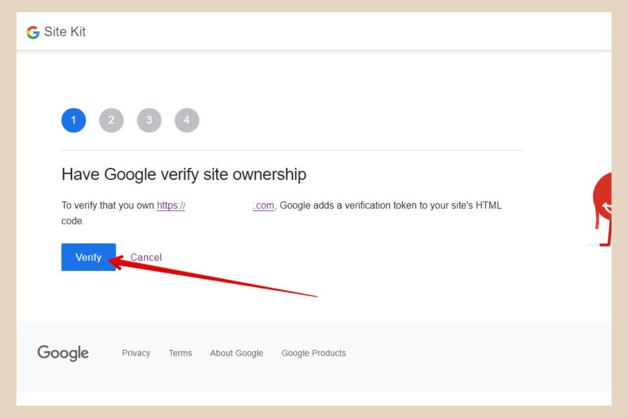 verify your site with site kit