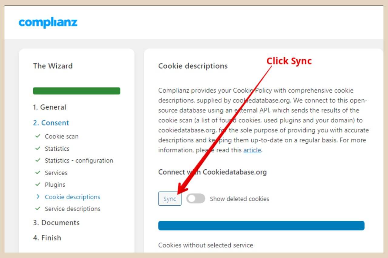 cookie descriptions in complianz plugin