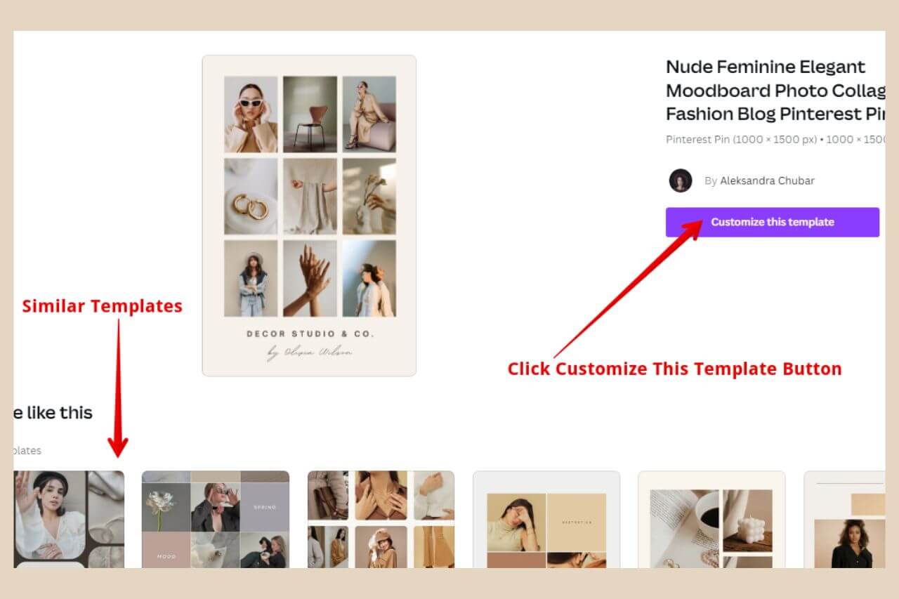 customise your pin template