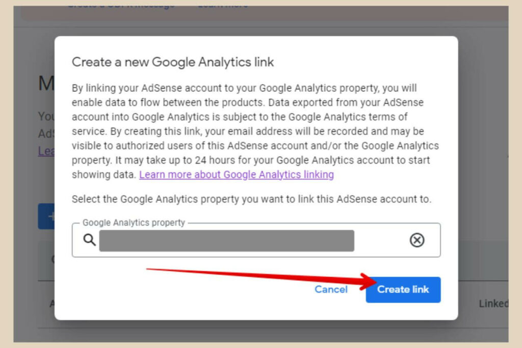 link adsense to analytics