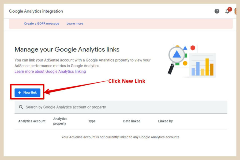 select a google analytics account