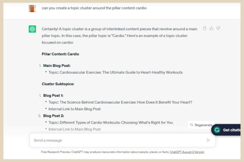 topic clusters with chatgpt