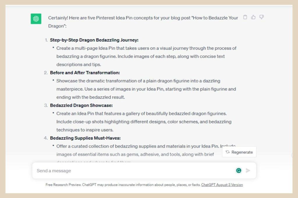 use chatgpt for pinterest idea pins