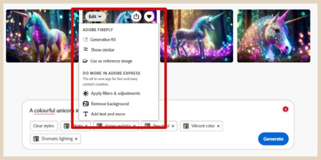 edit button in adobe firefly