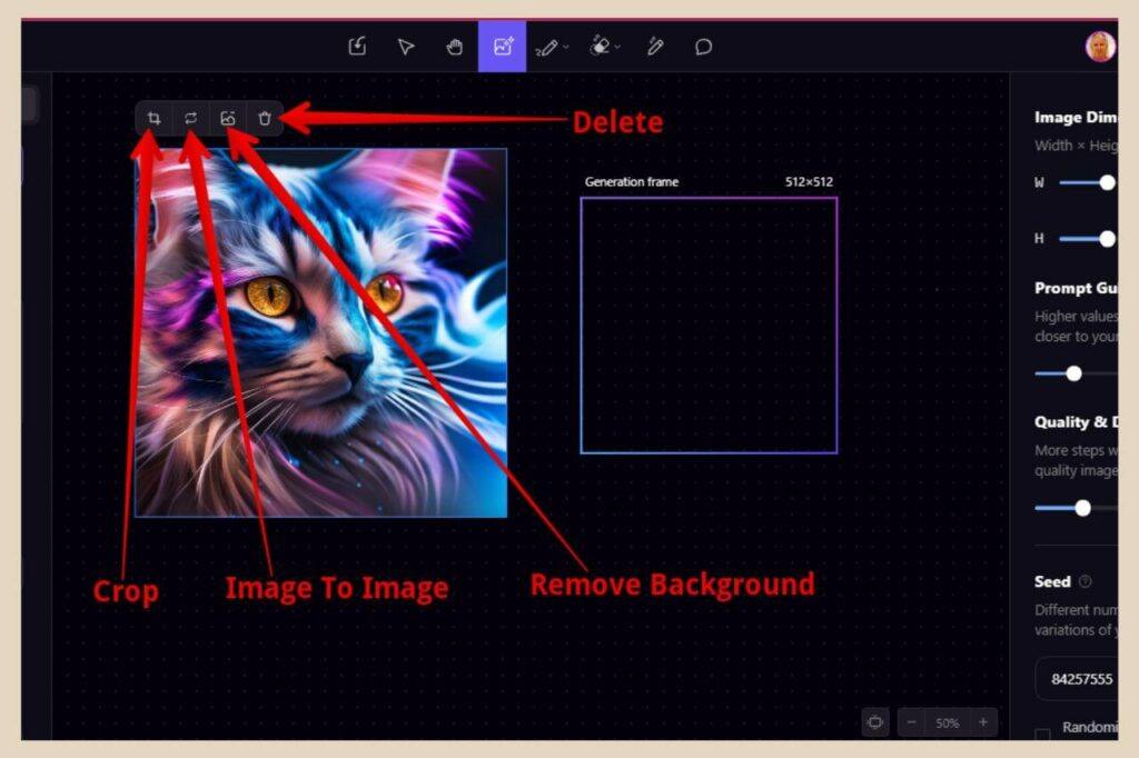 playground ai canvas image options