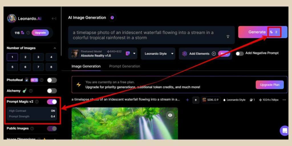 prompt magic token cost in leonardo ai