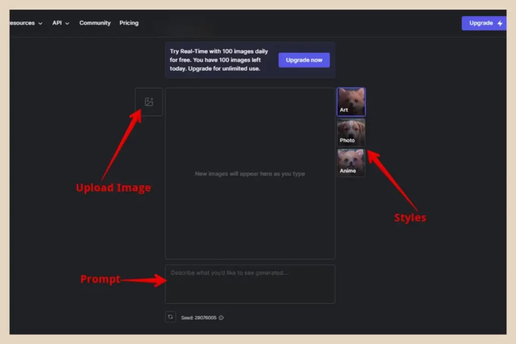 real time generator in getimg.ai