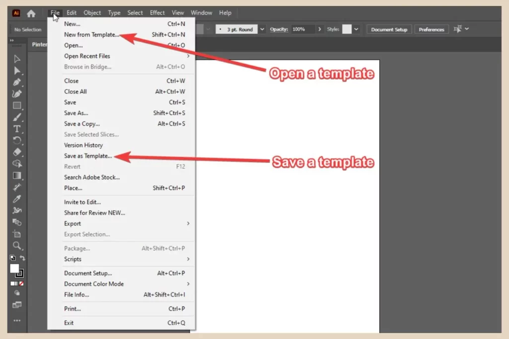 create templates in adobe illustrator