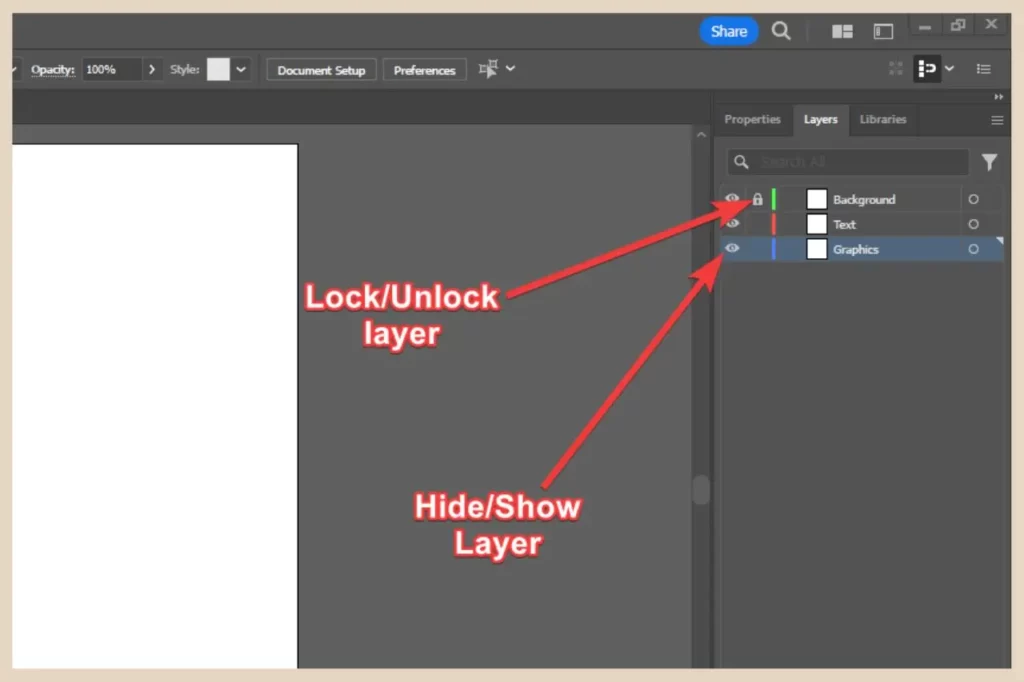 hide or lock layers in adobe illustrator