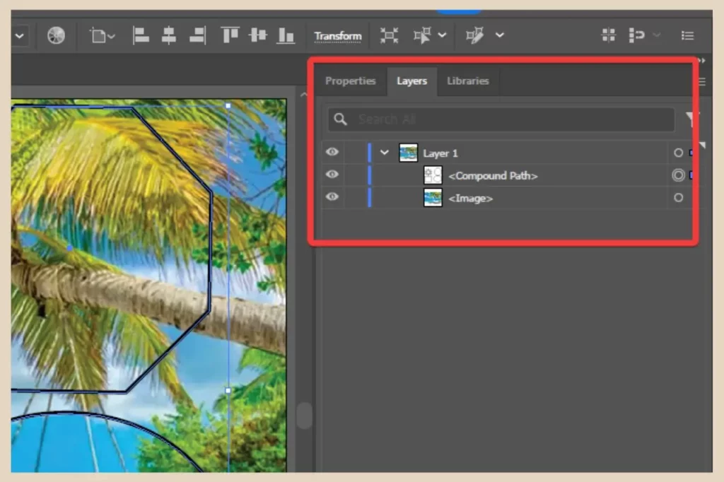 compound path layer in adobe illustrator