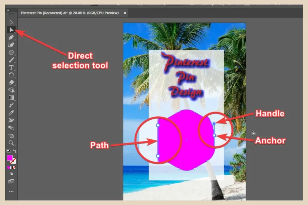 direct selection tool in adobe illustrator