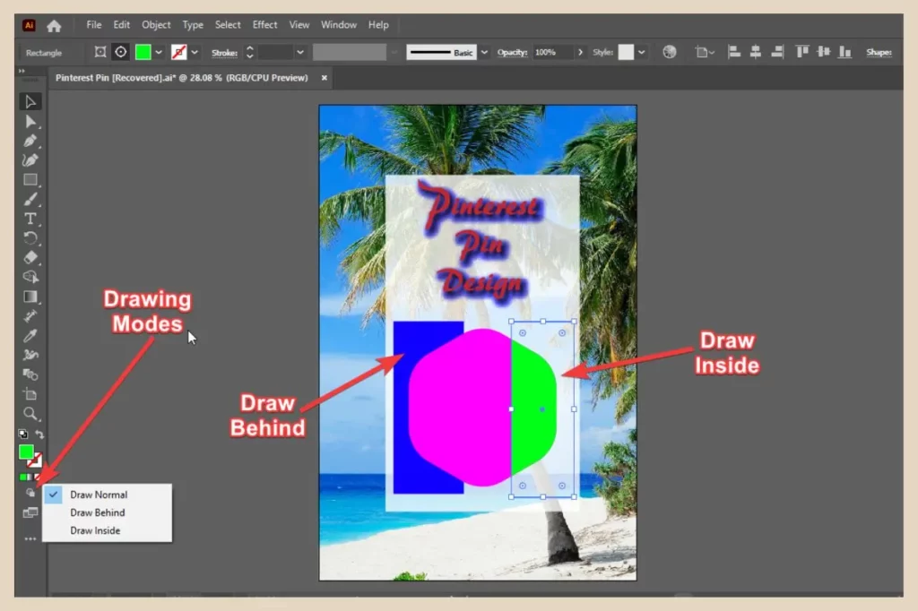 drawing modes in adobe illustrator