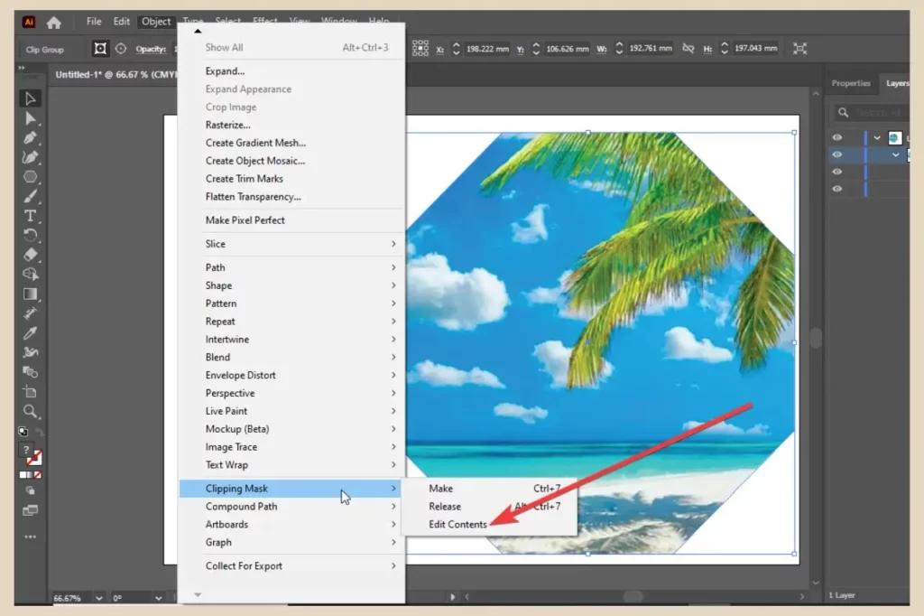 edit a clipping mask in adobe illustrator