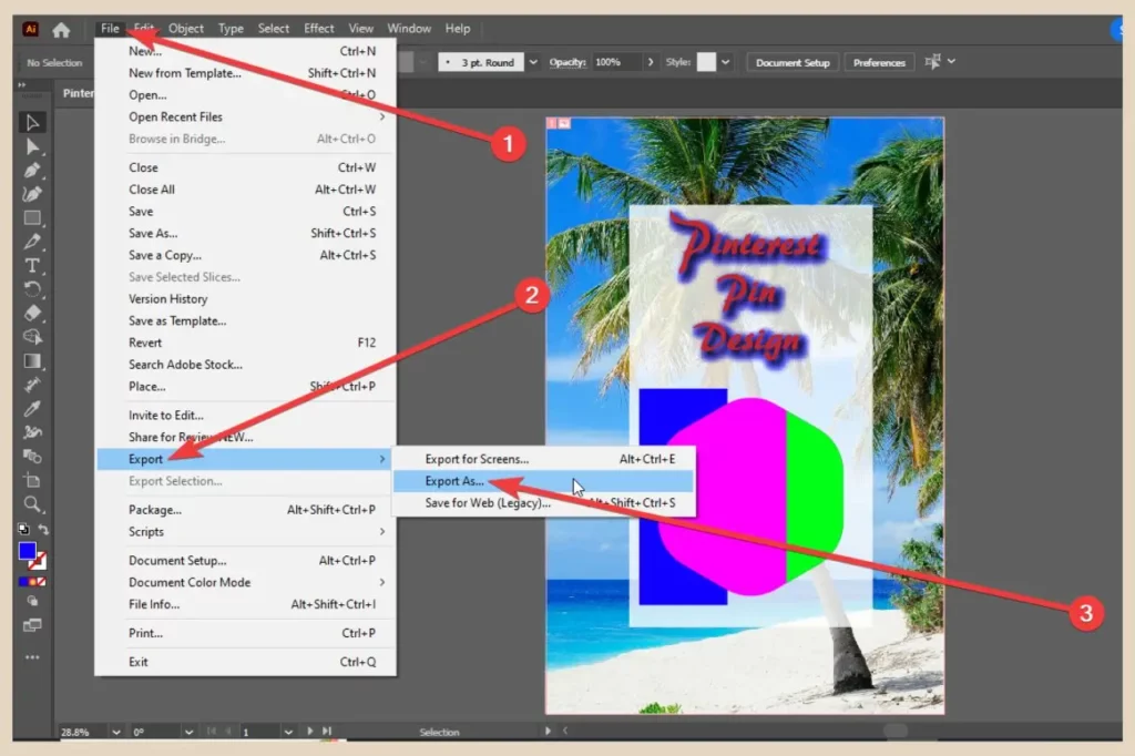 export designs in adobe illustrator