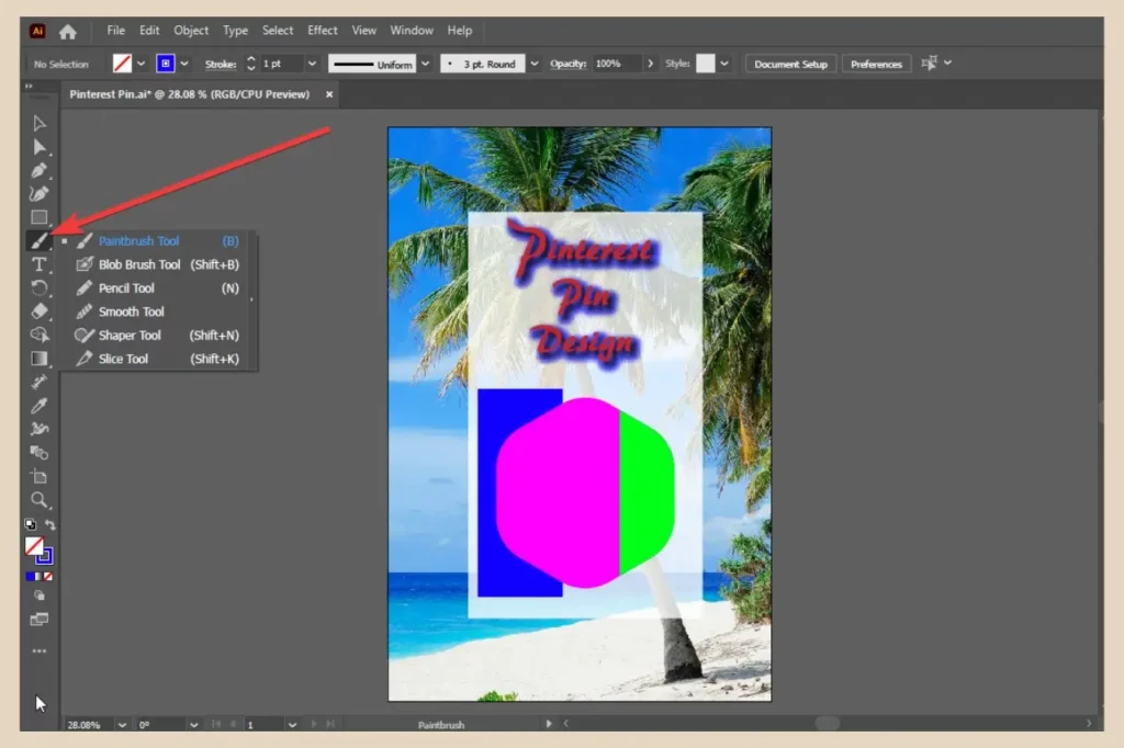 paintbrush and pencil tool in adobe illustrator