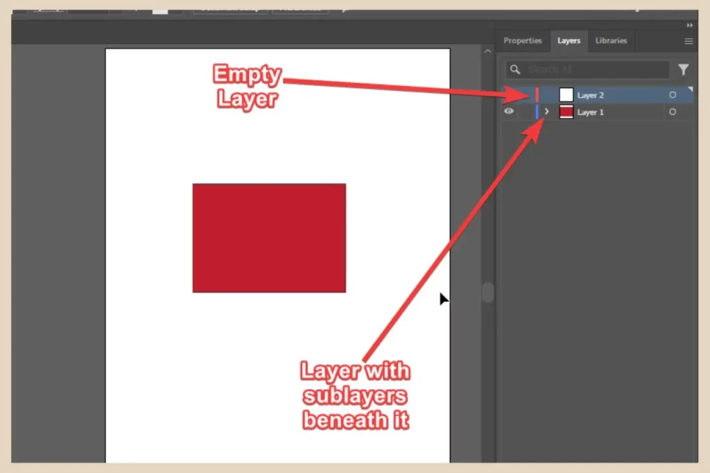 empty layers in adobe illustrator