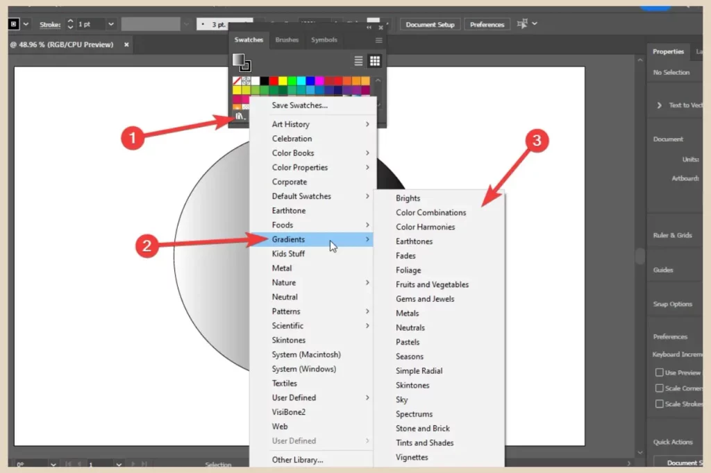 gradient libraries in adobe illustrator