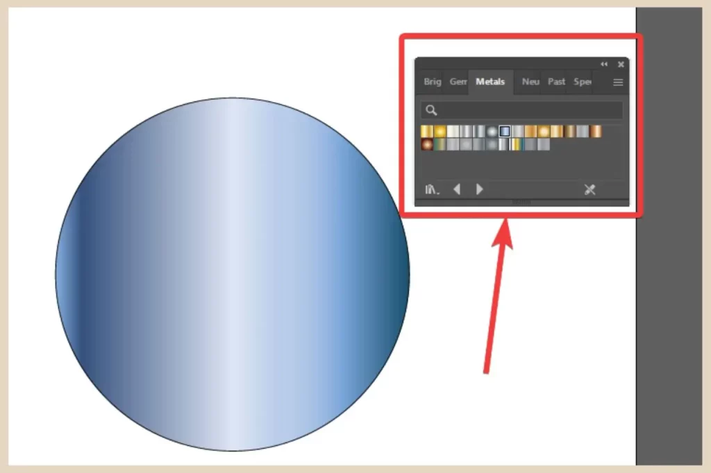 gradient libraries panel in adobe illustrator