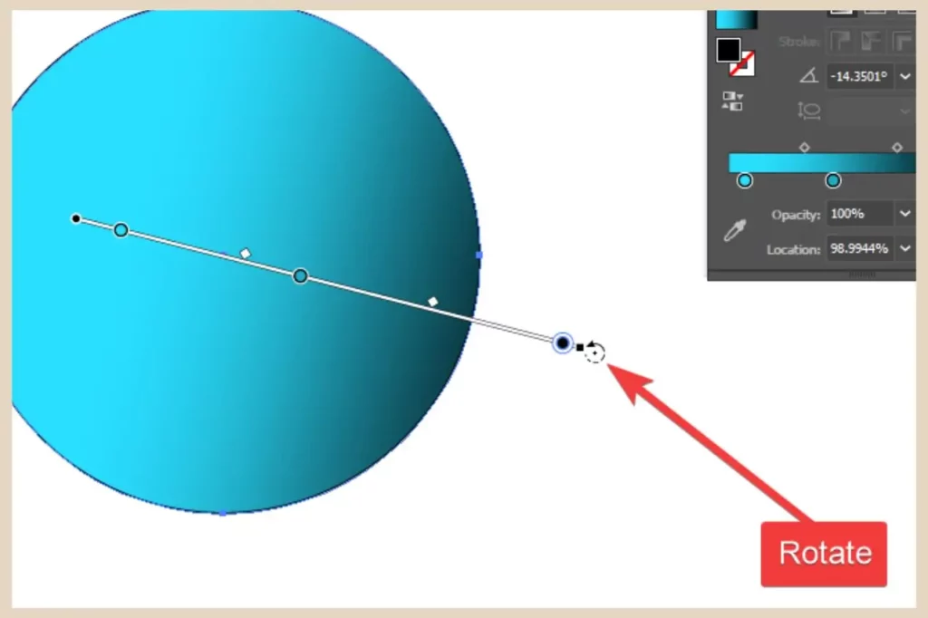 rotate gradient bar in adobe illustrator