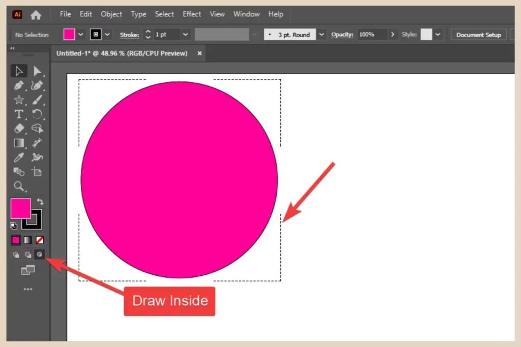 draw inside objects in adobe illustrator